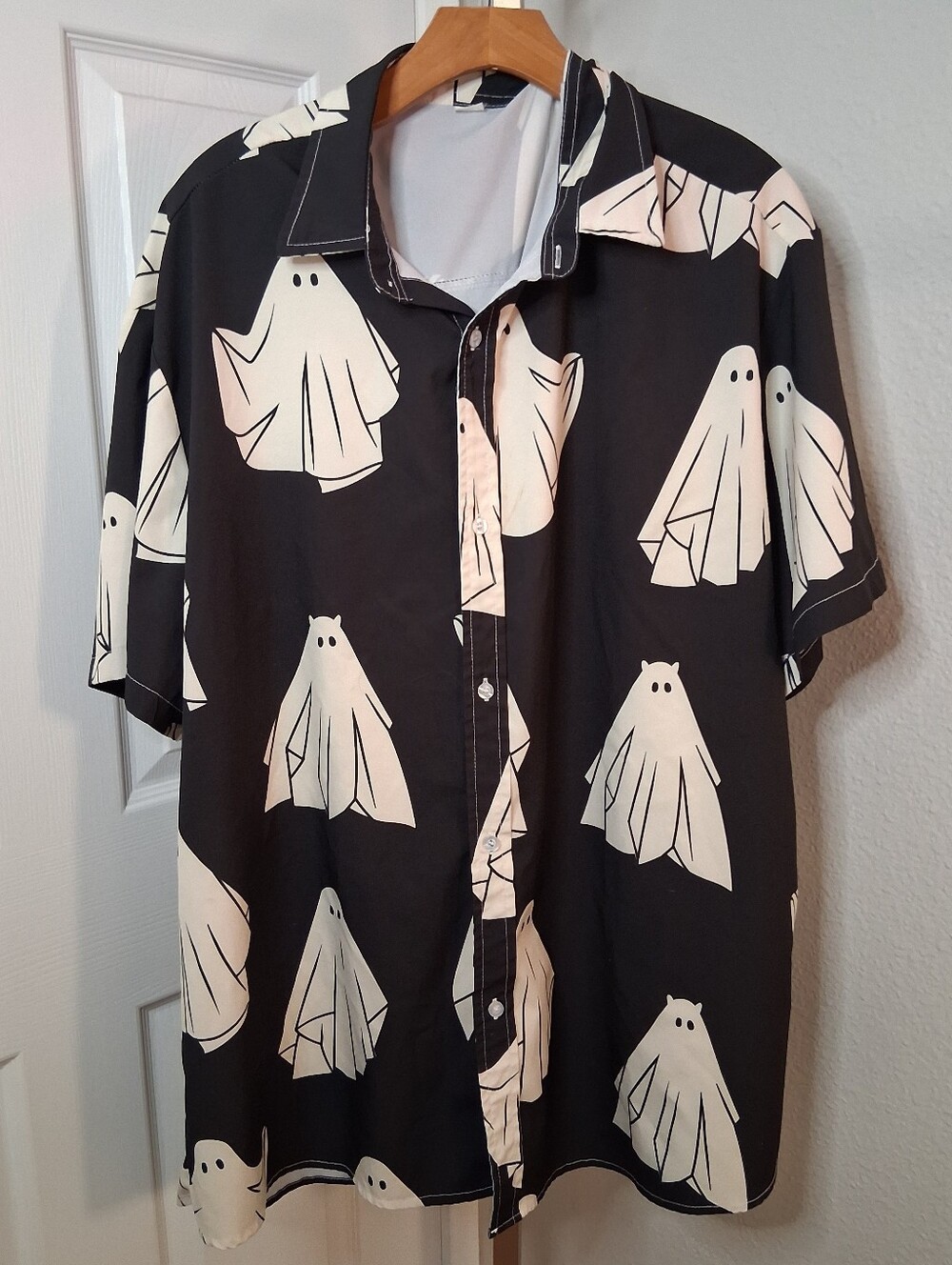 Ghost Print Button Down 3XL